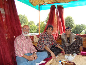 Having lunch with Jalal and his Tajik friend Shahnaz