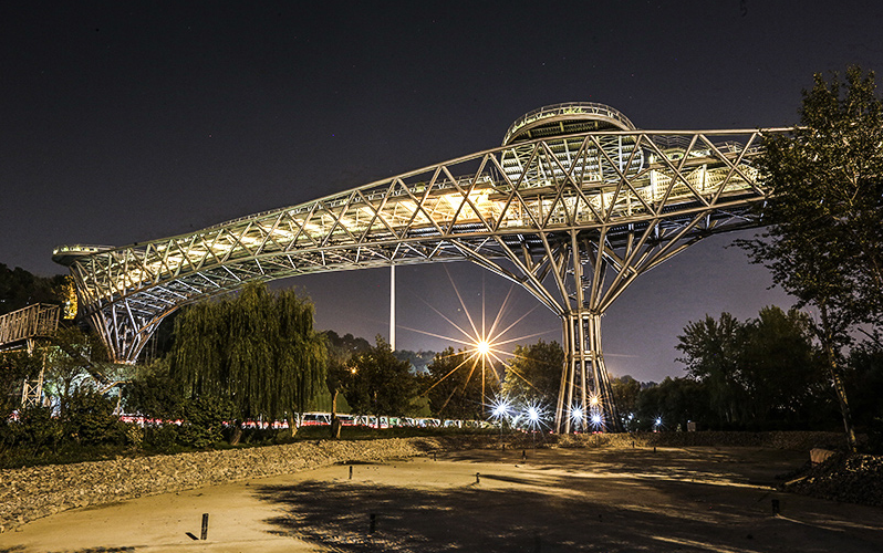 Tabiat pedestrian park bridge in Tehran