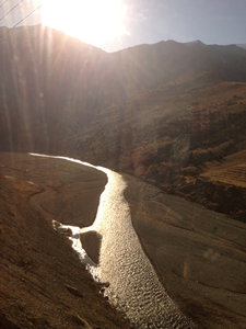 Karaj river pouring into the Karaj dam north of Tehran