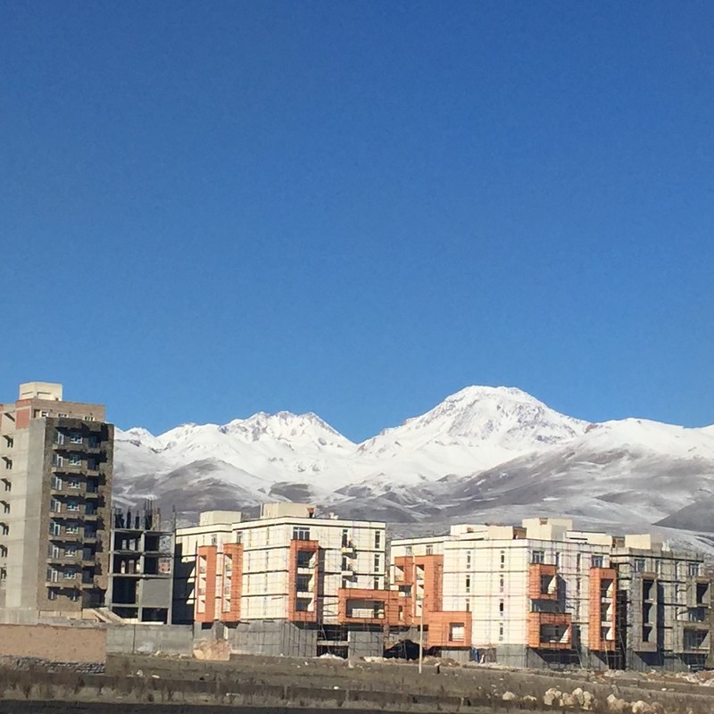 A view of Sabalon Mountain Range from Sarayin half an hour from Ardabil.