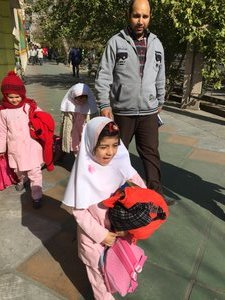 Islamic Hejob forced on the grade school little girls.