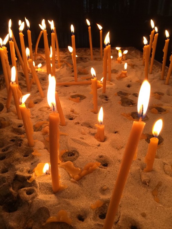 Candles at the Stephandome Church I'm Vienna