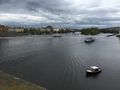 view of the river from Charles Bridge
