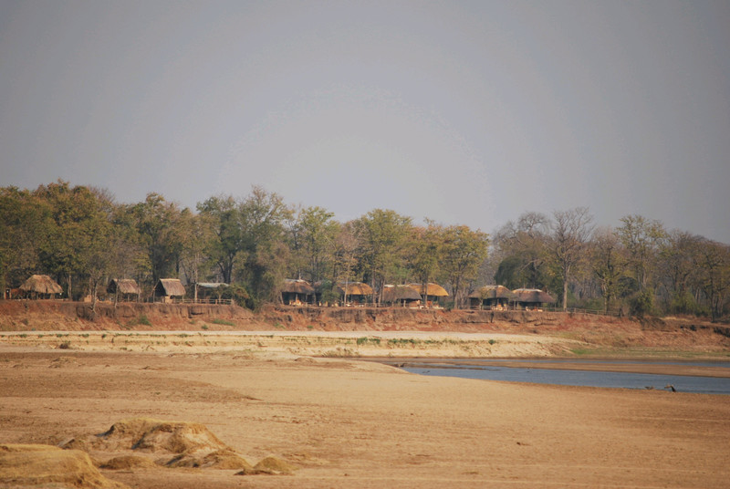 our huts on the Luangwe River
