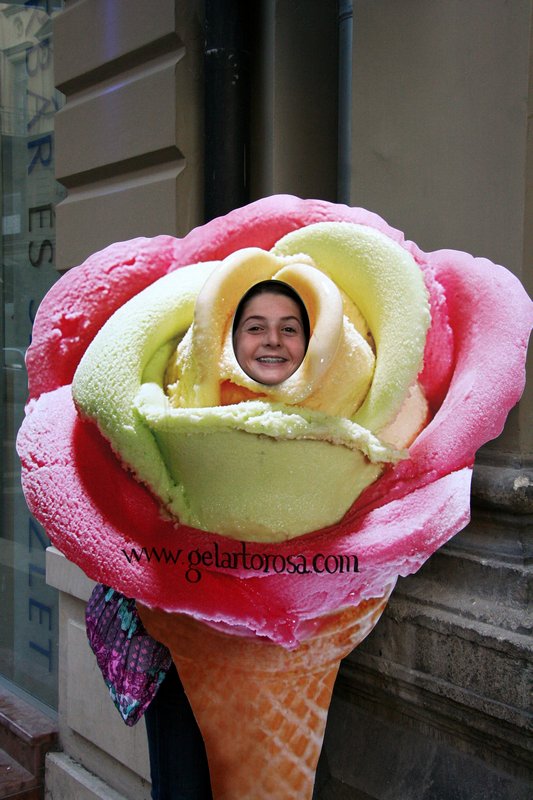 Rose petal ice cream