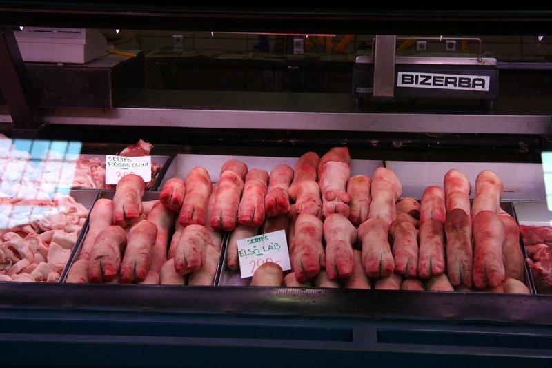 Pig's feet in the Great Market Hall