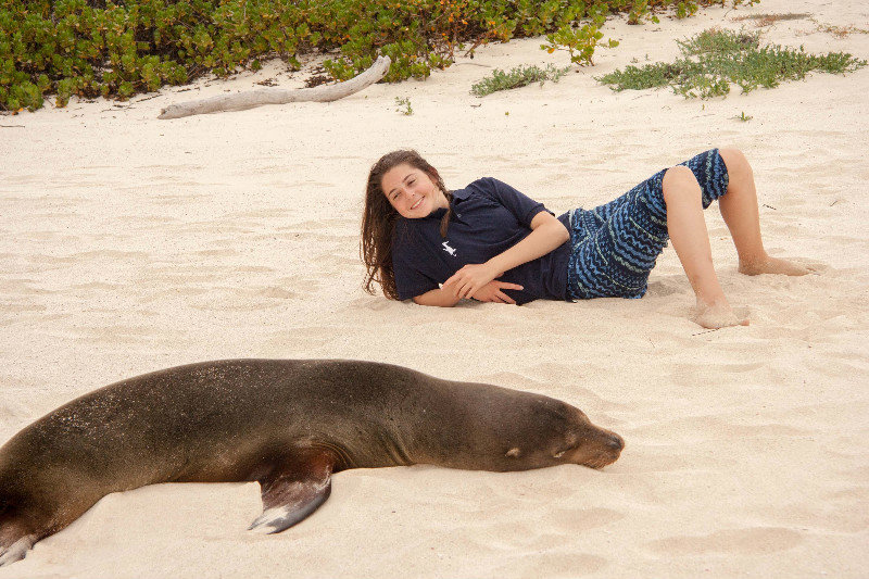 Lauren Bonding with Sea Lions
