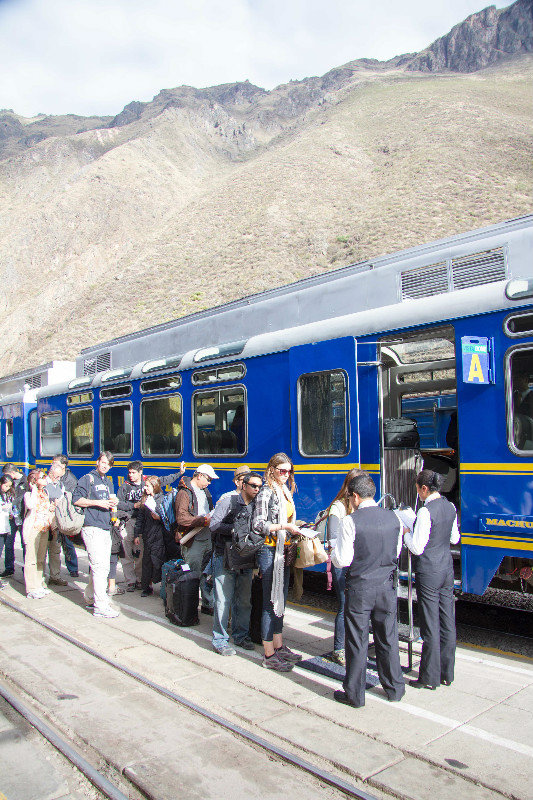 Boarding Peru Rail