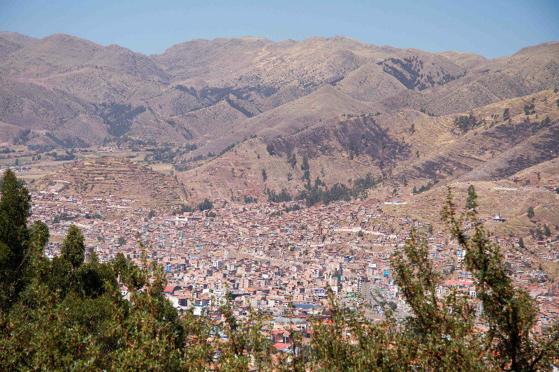 Cusco, viewed from the overlooking hill