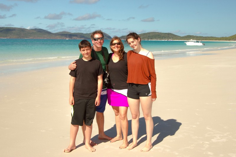 Family Photo on Whitehaven Beach