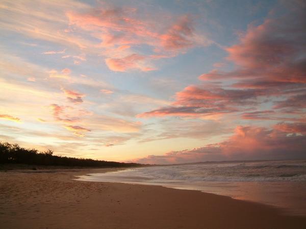 Dusk on Rainbow Beach 