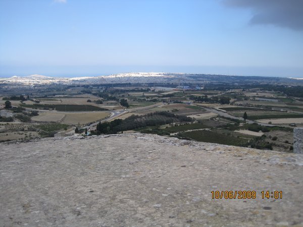 This was the view from on top of the city walls in Mdina