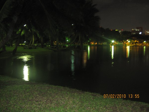 Lumphini Park at night