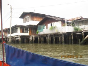 Stilted houses on canals