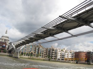 Millennium bridge, the only footbridge across the Thames (i think)