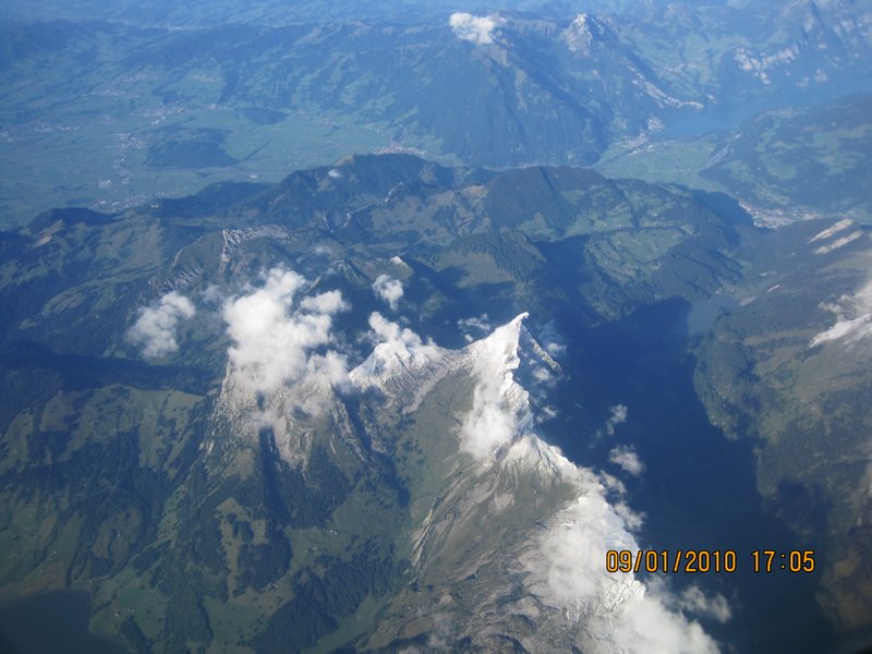 View over Switzerland/Italy