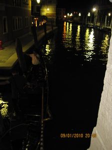 Venice canal by night