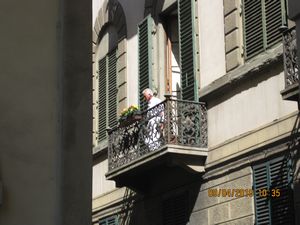 An italian on his balcony