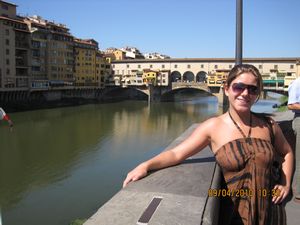 Me, River Arno and Ponte Vecchio