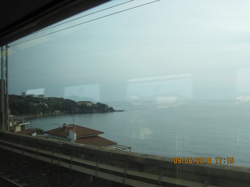 on train from Pisa to Rome