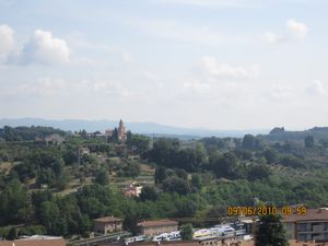 View from over Siena city walls