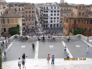 view from top of Spanish Steps