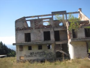 Burnt out building