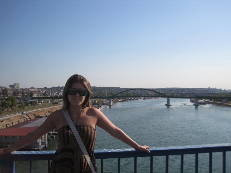 Me on bridge connecting Zemun with its rival Belgrade 