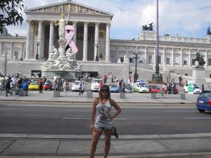 Me in front of Austrian Parliament