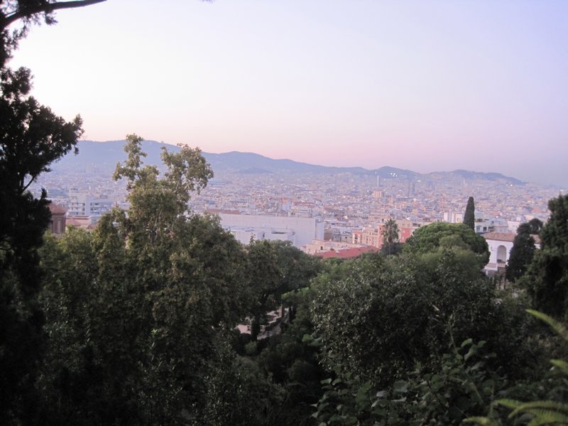 Barcelona just before sunset
