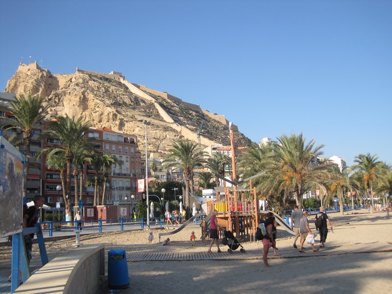 Alicante mountain behind the beach