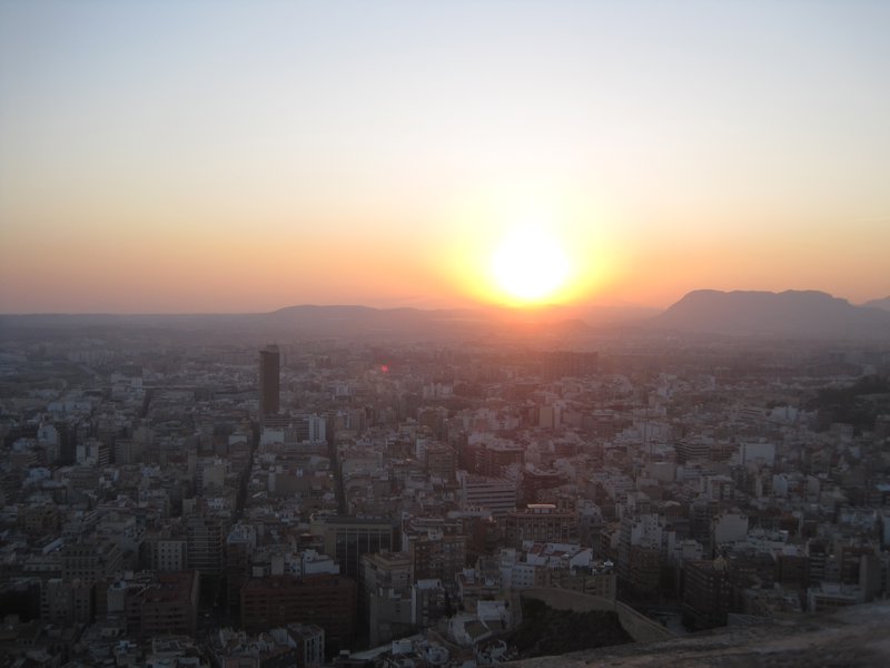 Sunset over La muntanya d'Alacant