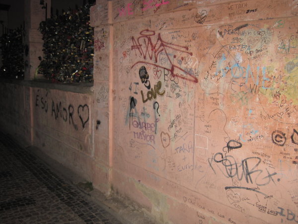 Love graffitti near Lennon Wall
