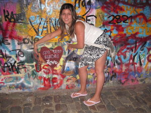 Me in front of Lennon Wall