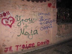 Love graffiti near Lennon Wall