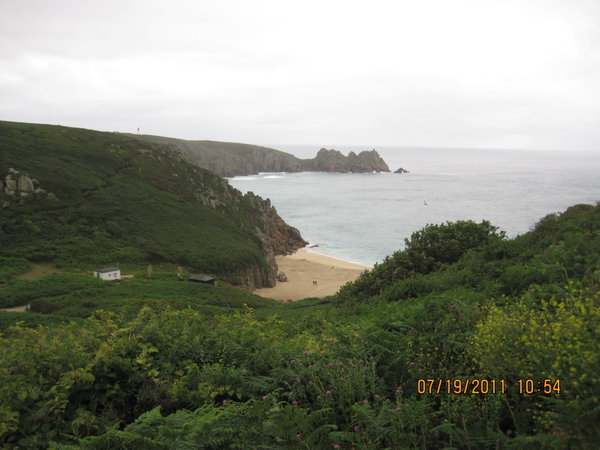 Secluded bays on walk from Porthcurno to Lands End