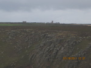 Distant houses across the moor