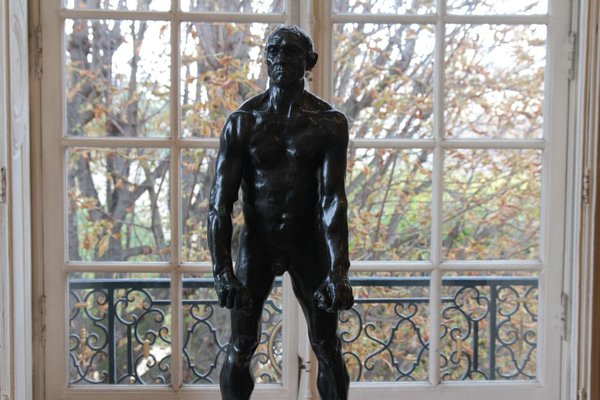 Rodin with wintry looking backdrop