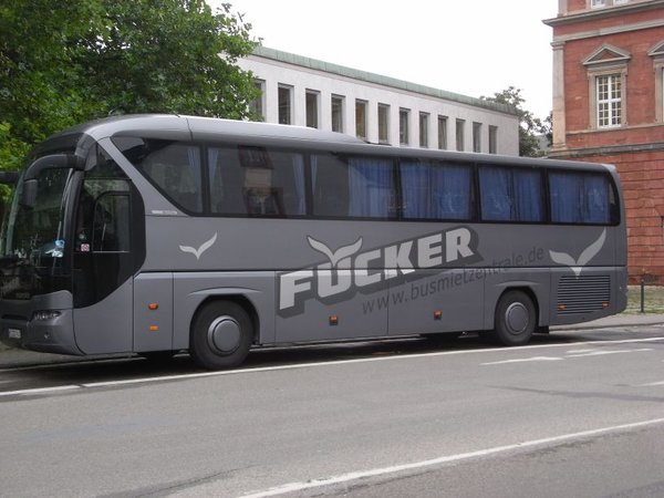 a nice German tour bus in Trier
