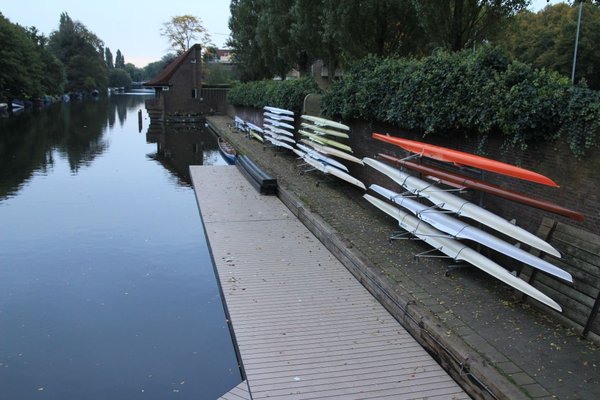 canal side rowing skiffs