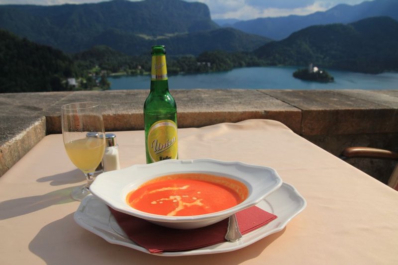 soup with a fine view