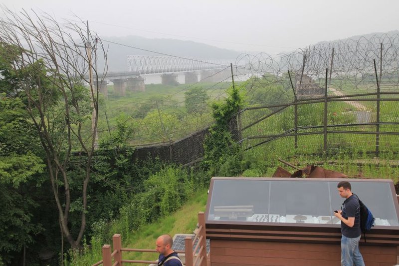 the bridge over to North Korea