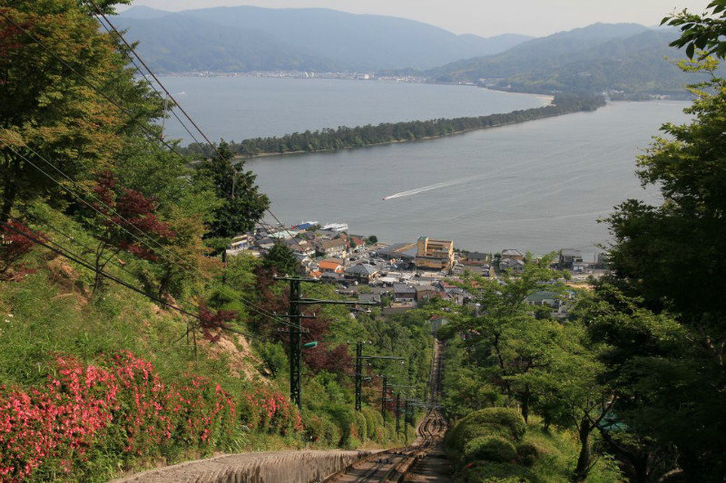Hashidate view from cablecar terminus