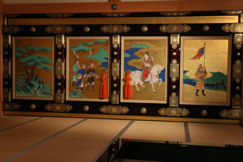 Kumamoto castle painted cabinets