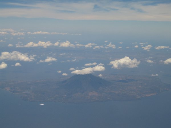 isla de ometepe from the sky
