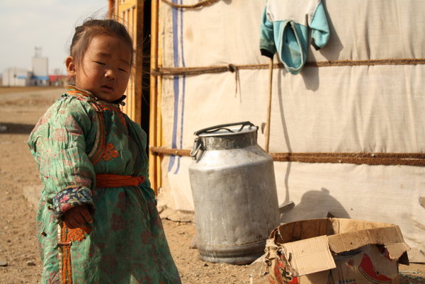 central mongolia little girl