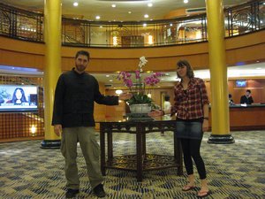 Cruise ship at lobby