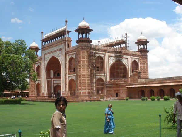 The main gate to Taj