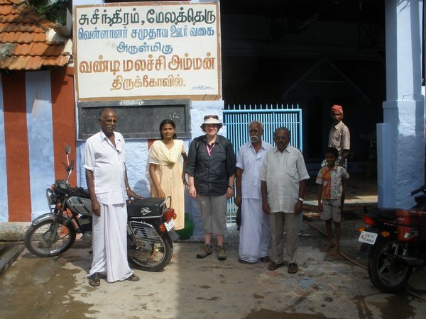 Mr Natarajan's family temple and relatives
