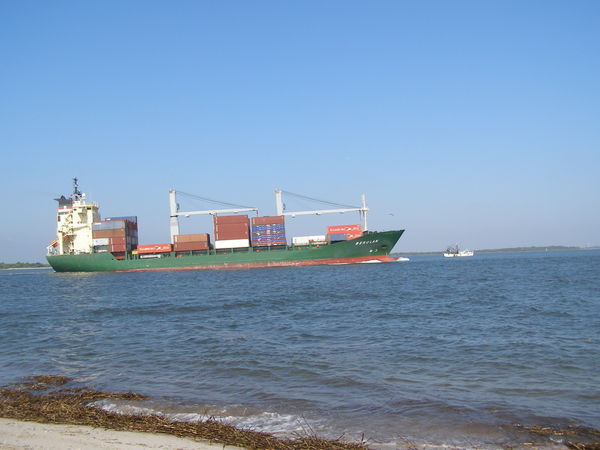 Cargo Ship via Ameila Island
